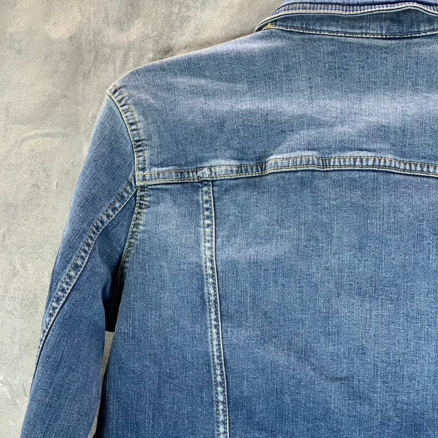 NAUTICA JEANS CO. Women's Light Wash True Flex Button-Up Utility Denim Jacket