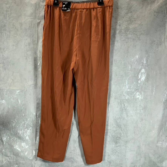 ALFANI Women's Peanut Brittle Straight-Leg Cropped Pull-On Pants SZ 10