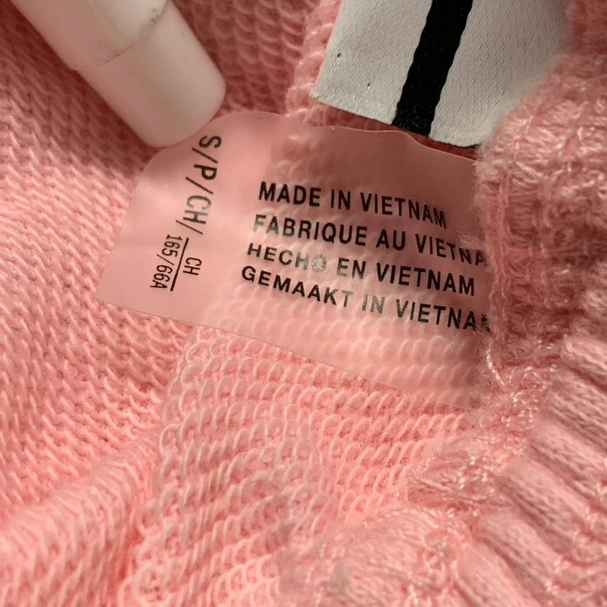 DKNY SPORT Women's Orchid Drawstring Metallic Logo Raw-Hem Pull-On Shorts SZ S