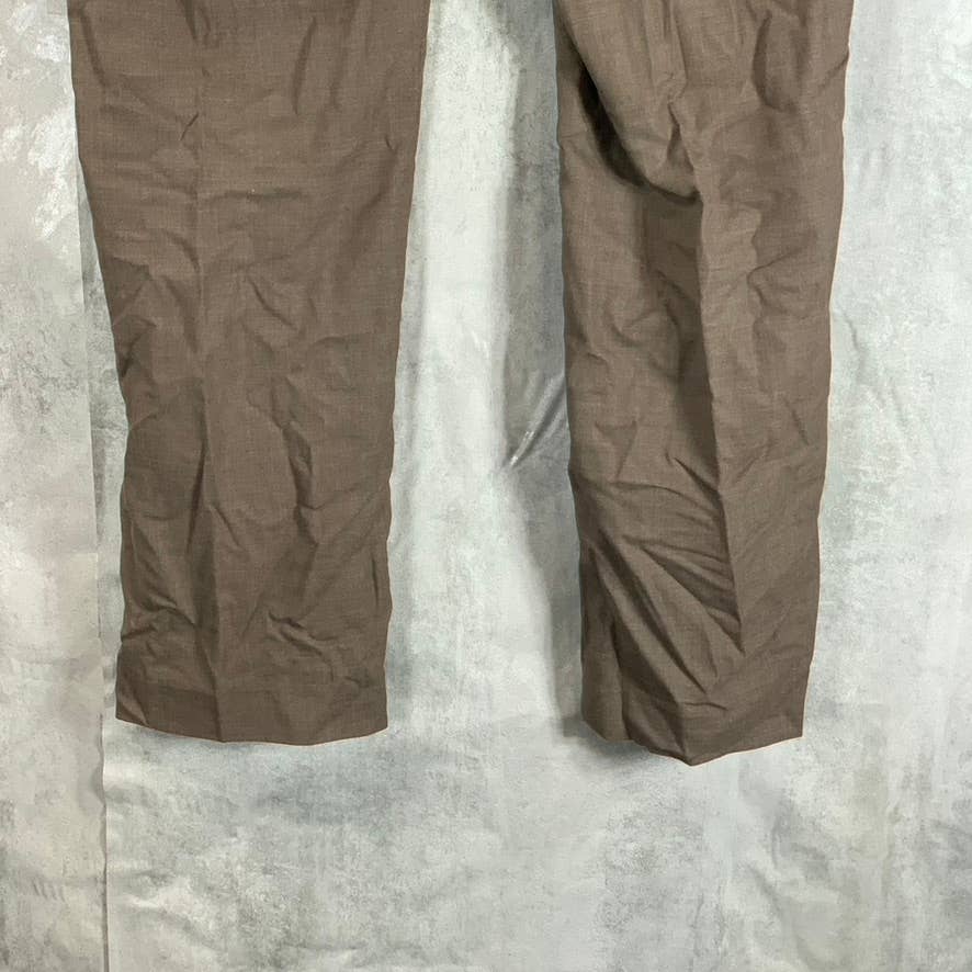 MICHAEL KORS Men's Brown Flat Front Dress Pants SZ 36X30