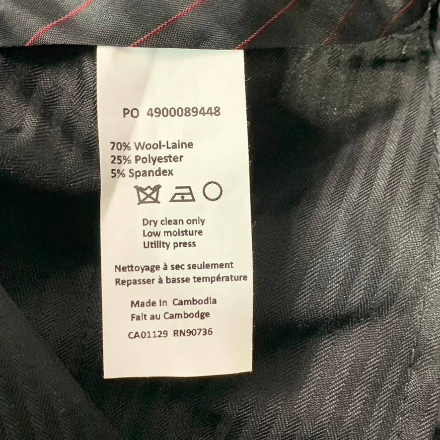 CALVIN KLEIN Men's Gray Sharkskin Slim-Fit Flat Front Suit Pants SZ 33X32