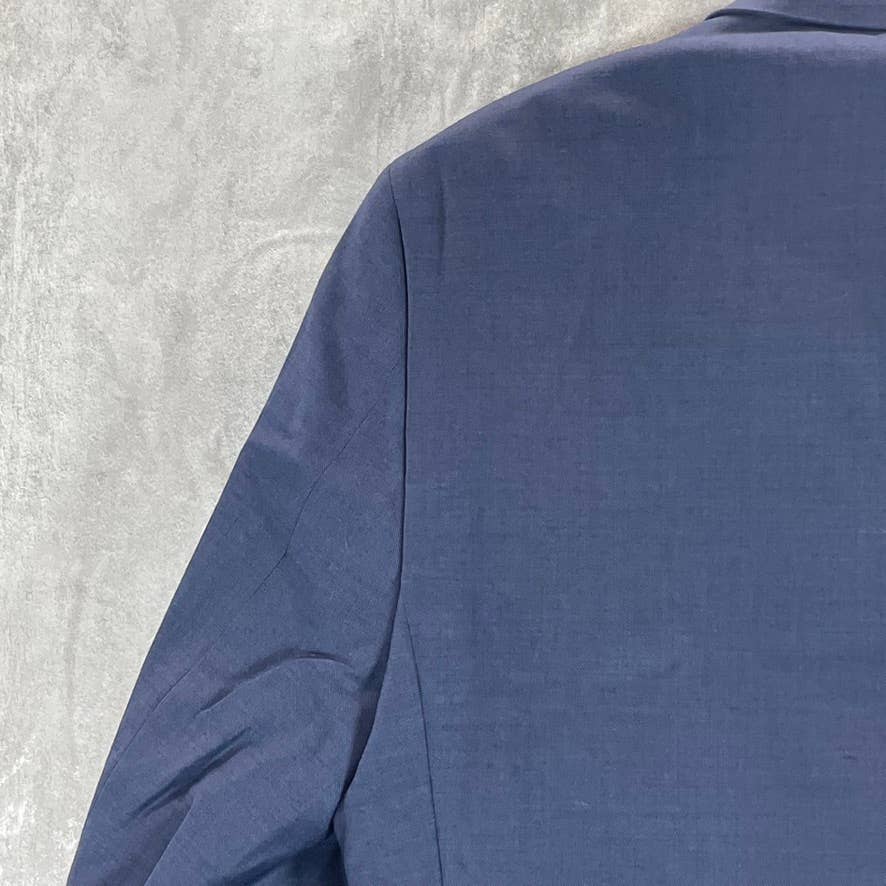 TOMMY HILFIGER Men's Navy Solid Long Th-Flex Modern-Fit Two-Button Jacket SZ 40L