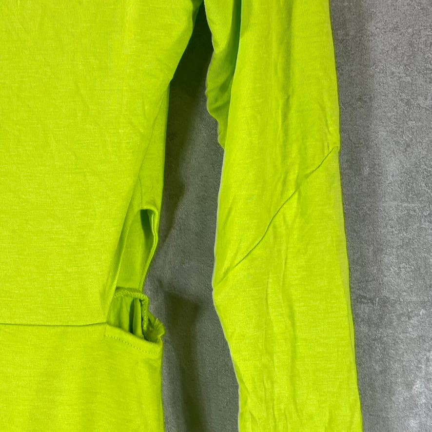 ZERINA AKERS FOR BAR III Women's Acid Lime Solid Knit Mock-Neck Mini Dress SZ M