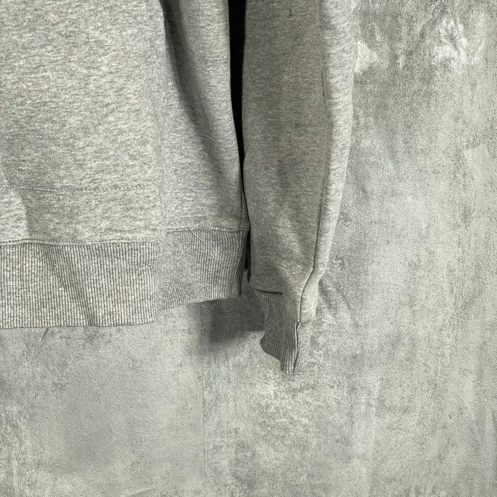 REEBOK Men's Medium Grey Heather Identity Fleece Stacked Logo Hoodie SZ M