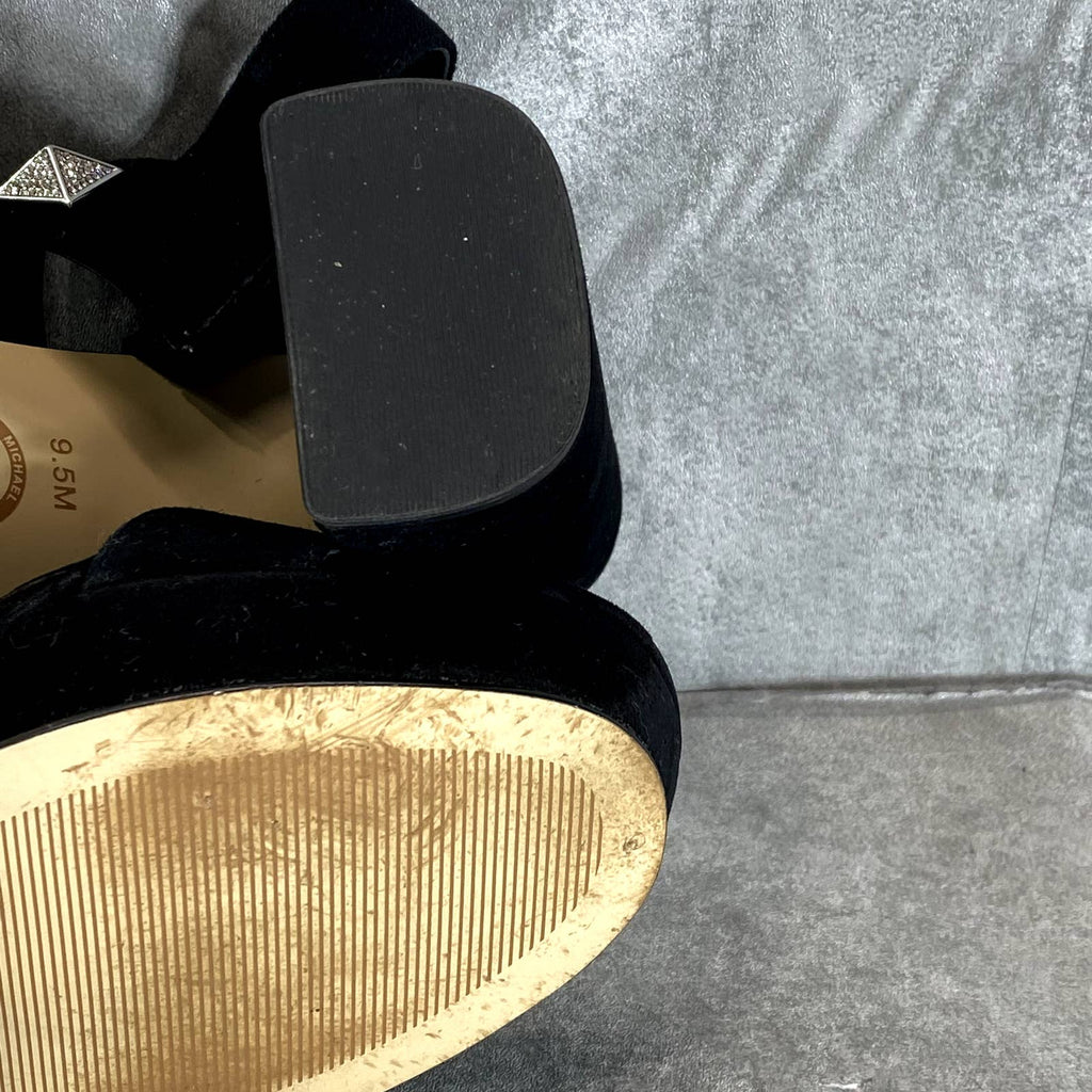 MICHAEL MICHAEL KORS Women's Black Wren Studded Platform Sandals SZ9.5