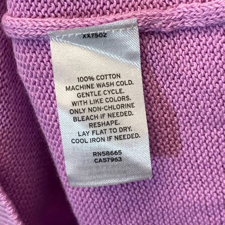 BP. Women's Purple Tulip Daisy Front Knit Crewneck Long Sleeve Sweater SZ S