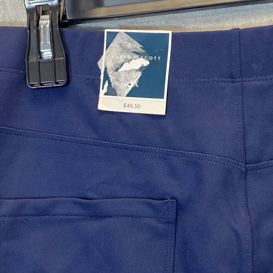KAREN SCOTT Women's Plus Size Sport Navy High-Rise Comfort Pull-On Pants SZ 2X