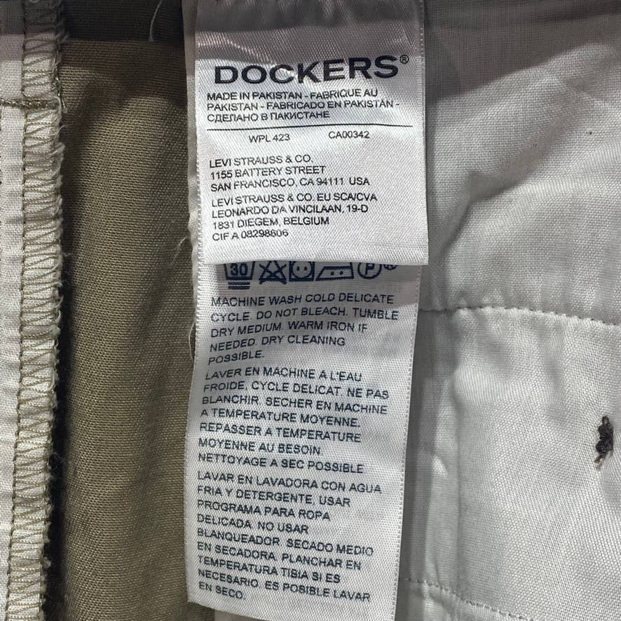 DOCKERS Brown Classic Fit Easy Stretch Khaki Pants SZ 42X30