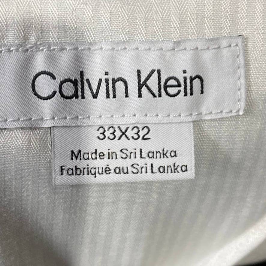 CALVIN KLEIN Men's Plaza Taupe Move 365 Slim-Fit Performance Stretch Pants SZ 33