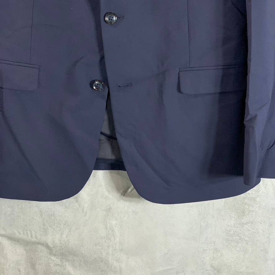 BAR III Men's Solid Navy Two-Button Slim-Fit Wool Suit Jacket SZ 42R