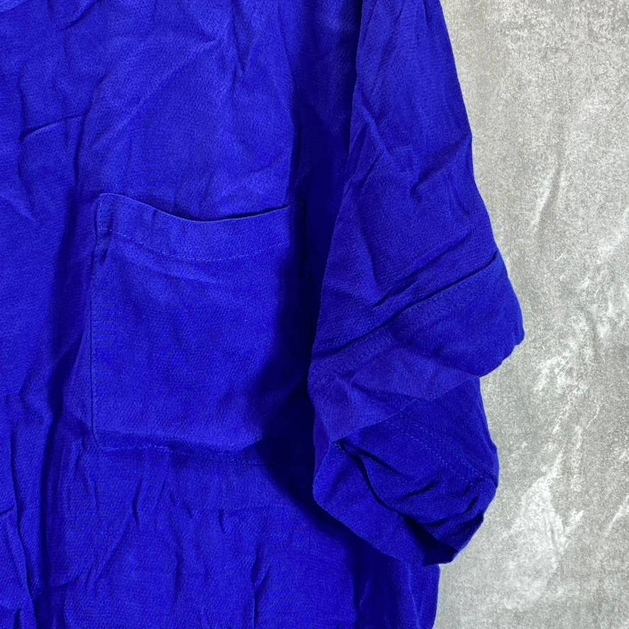 CITY CHIC Women's Plus Electric Blue Scoopneck Elbow Sleeve Hi-Low Top SZ L(20)