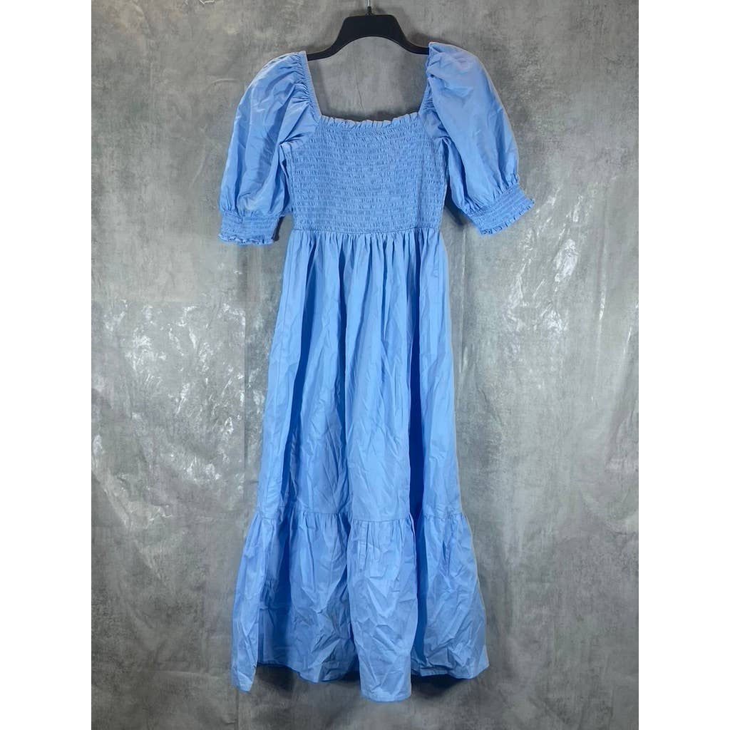 INC INTERNATIONAL CONCEPTS Women's Dutch Canal Smocked Puff-Sleeve Midi Dress