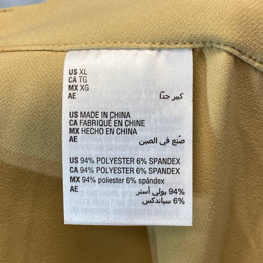 AND NOW THIS Women's Camel Brown Pleated Wide Leg Pants SZ XL