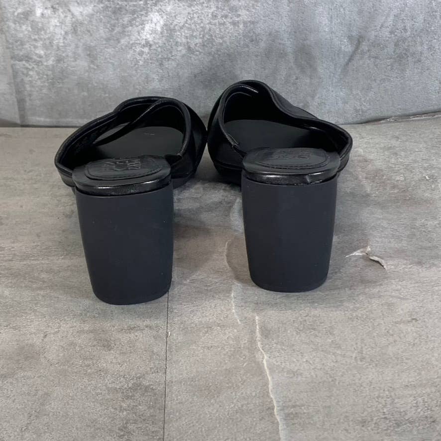 NATURALIZER Women's Black Genn-Rhythm Round-Toe Slip-On Sandals SZ 9.5