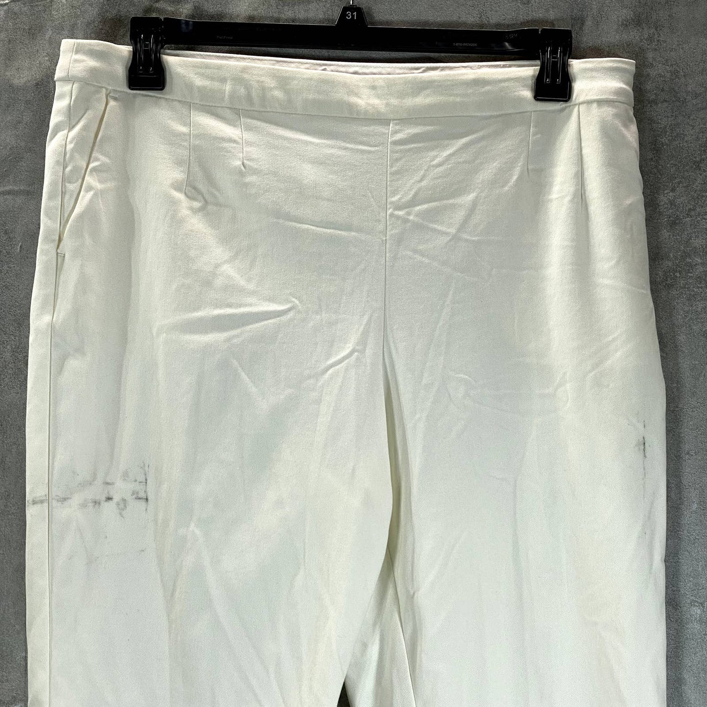 RILEY & RAE Women's White Pull-On Cropped Pants SZ 14