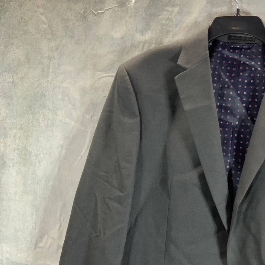 IZOD Men's Grey Long Classic-Fit Two-Button Suit Jacket SZ 44L