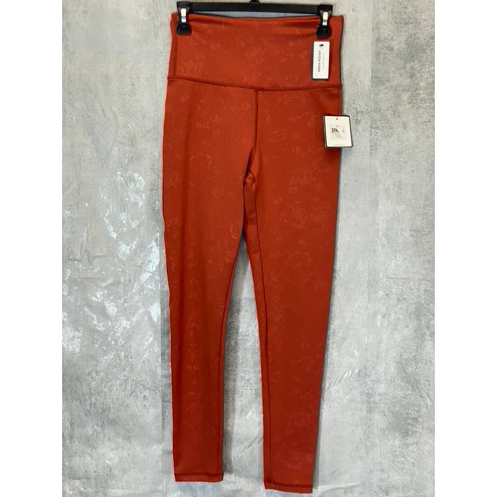 LAUNDRY By Shelli Segal Rust Printed High-Waist Stretch Pull-On Active Leggings SZ S
