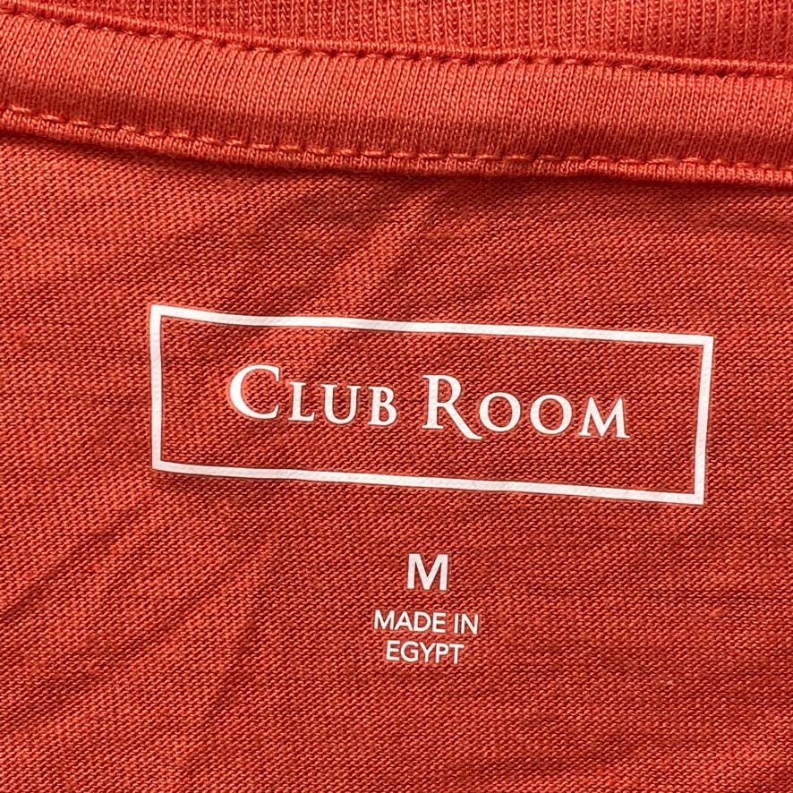 CLUB ROOM Grapefruit Red Long Sleeve Solid Crewneck Shirt SZ M