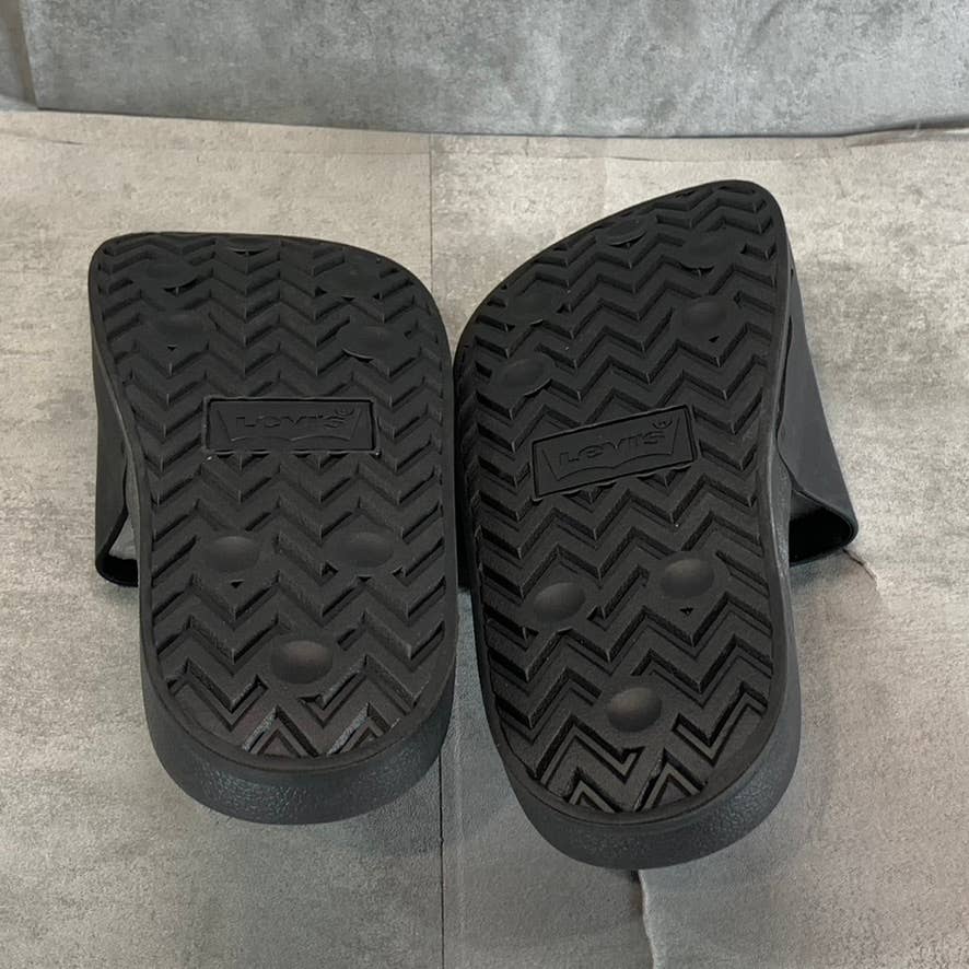 LEVI'S Women's Black Batwing Pool Slide 2 Slip-On Sandals SZ 10