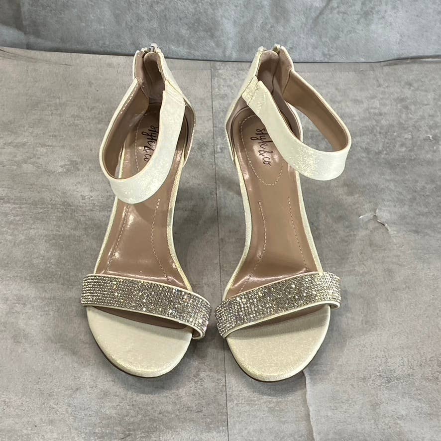 STYLE & CO Women's White-Sparkle Embellished Phillyis Two-Piece Evening Sandals