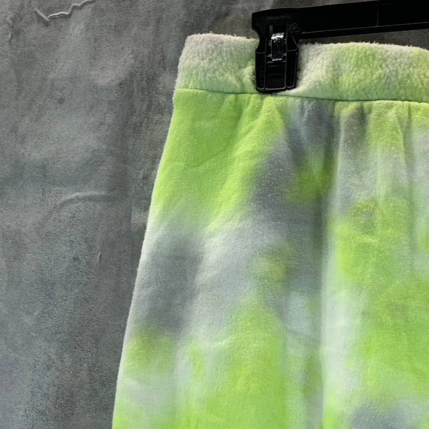 FREE PEOPLE Women's Citron/Grey Drawstring Raw-Edge Hem Pull-On Shorts SZ L