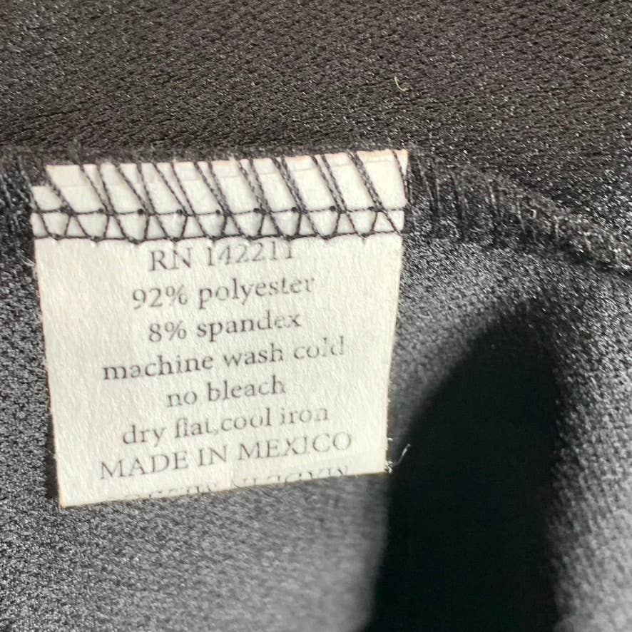 24SEVEN COMFORT APPAREL Women's Solid Black V-Neck Pocketed Hi-Low Dress SZ S