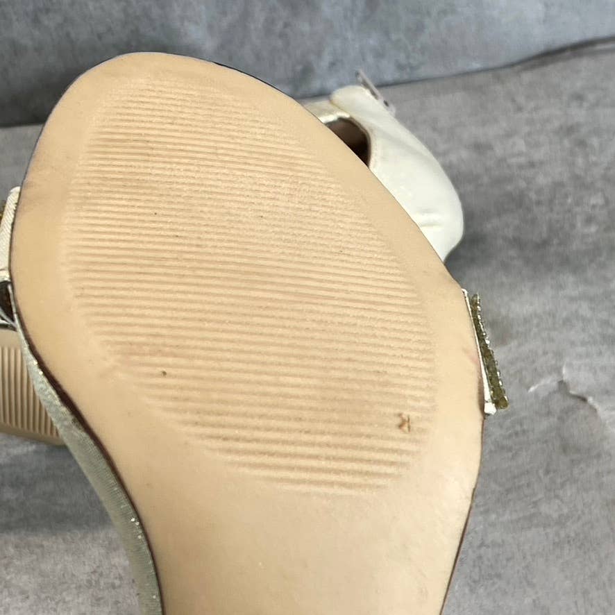 STYLE & CO Women's White-Sparkle Embellished Phillyis Two-Piece Evening Sandals