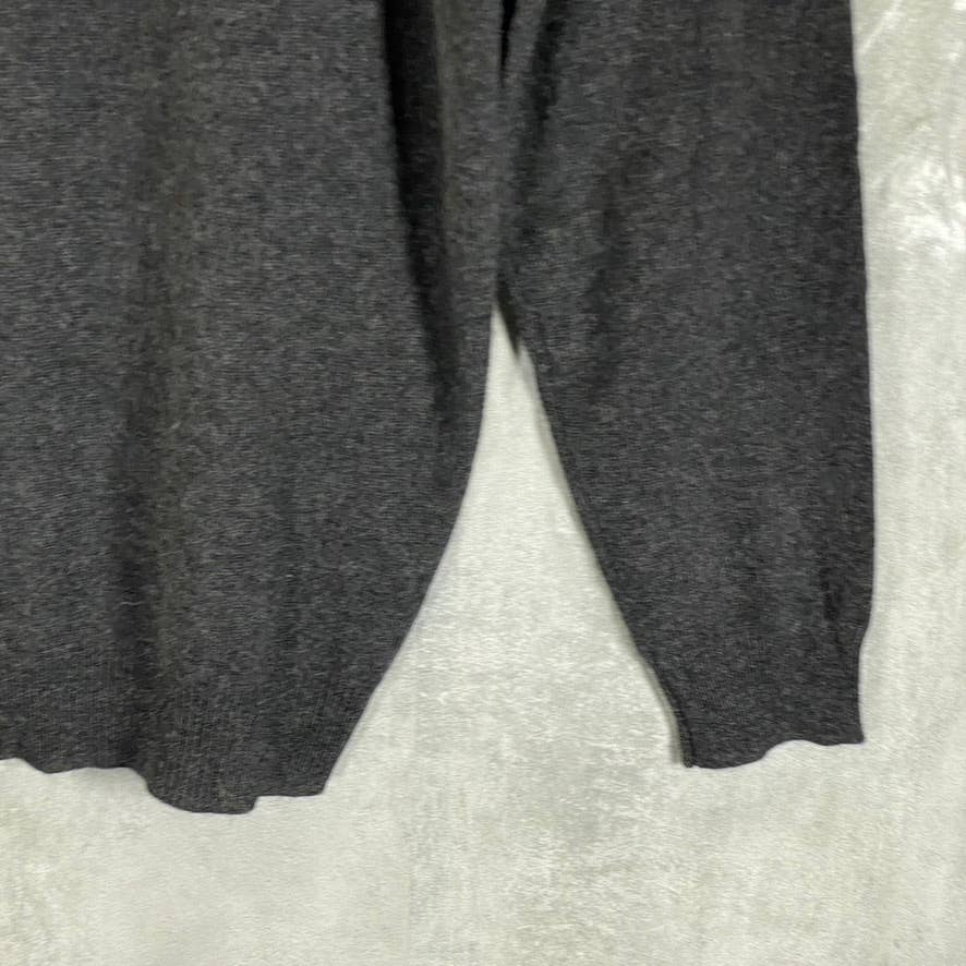 CLUB ROOM Men's Charcoal Cashmere V-Neck Long-Sleeve Pullover Sweater SZ L