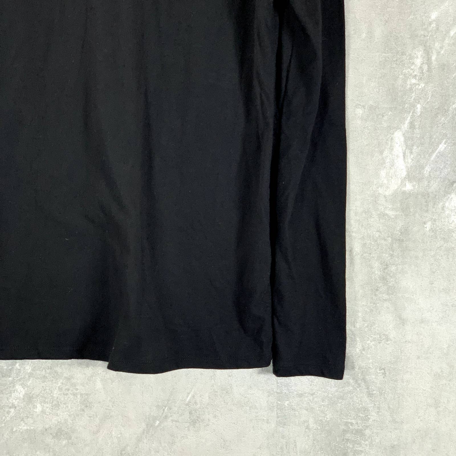 INC INTERNATIONAL CONCEPTS Women's Deep Black Cutout Long-Sleeve Top SZ S