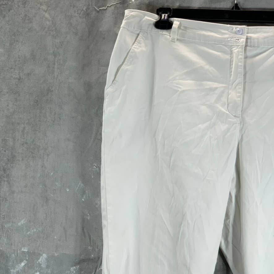 KAREN SCOTT Women's Plus Bright White Comfort-Waist Capri Pants SZ 22W