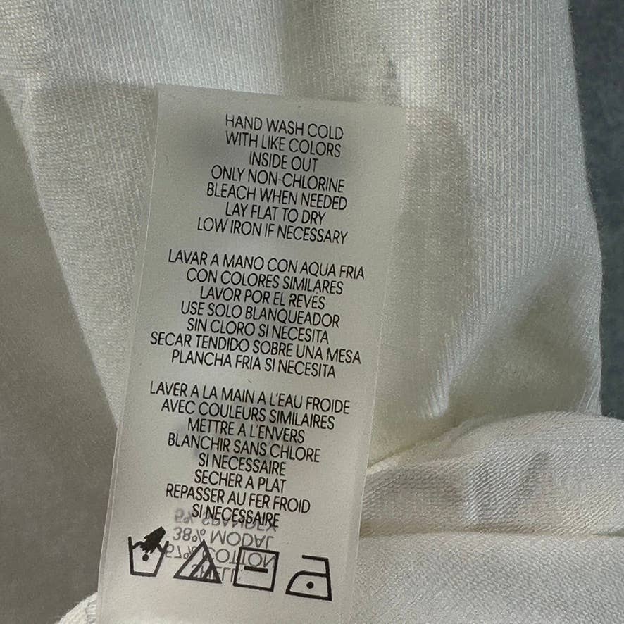 CALVIN KLEIN Women's White Crewneck Padded Muscle Tee SZ XL
