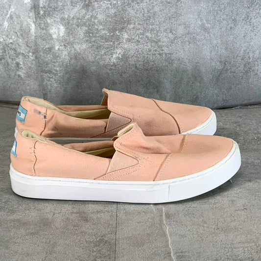 TOMS Women's Salmon Luca Canvas Wrapped Round-Toe Slip-On Sneakers SZ 9