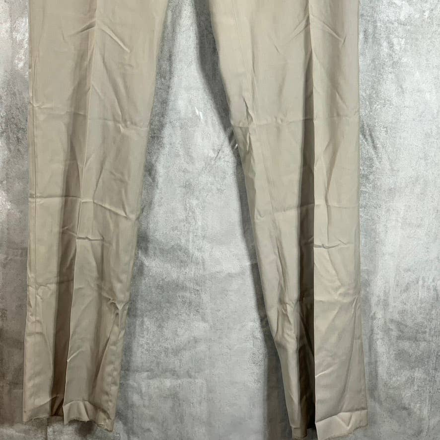 PERRY ELLIS PORTFOLIO Men's Toast Modern-Fit Flat Front Dress Pants SZ 36