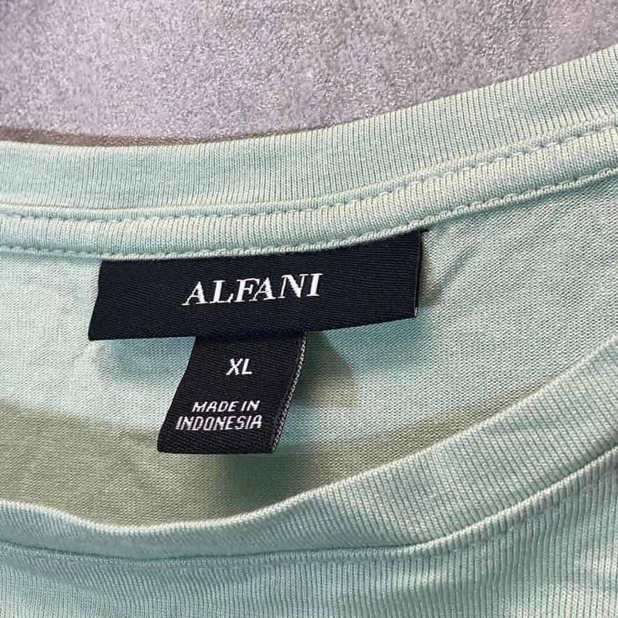 ALFANI Women's Aqua Foam Crewneck Long Sleeve T-Shirt SZ XL