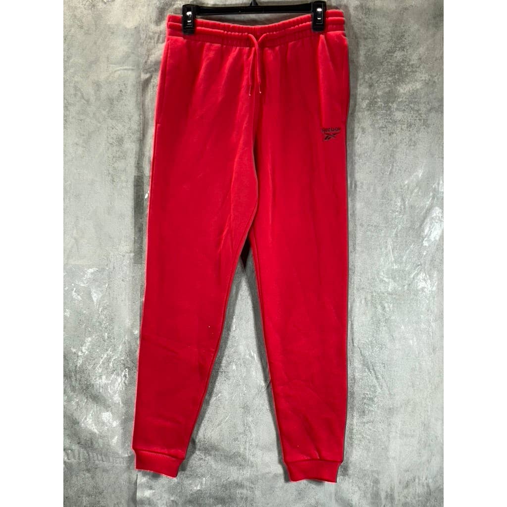 REEBOK Men's Vector Red Identity Classic Fleece Drawstring Logo Jogger Pants SZS