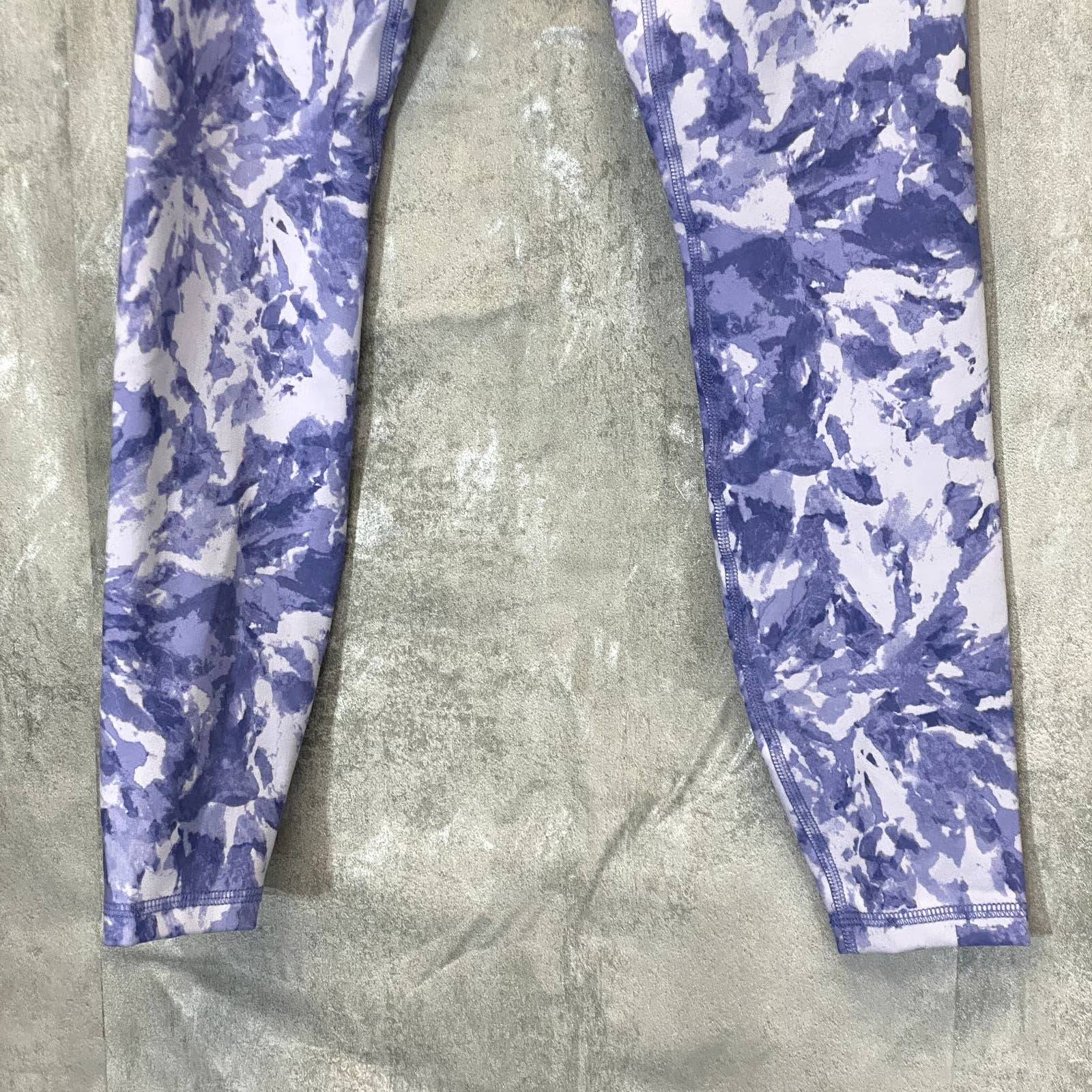 HARMONY BALANCE Women's Purple Marble Print Split Waist Pull-On Skinny Active Leggings SZ XS