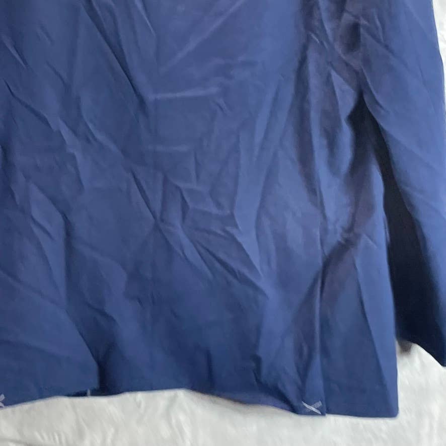 NAUTICA Men's Blue Solid Long Modern-Fit Two-Button Bi-Stretch Suit Jacket SZ46L