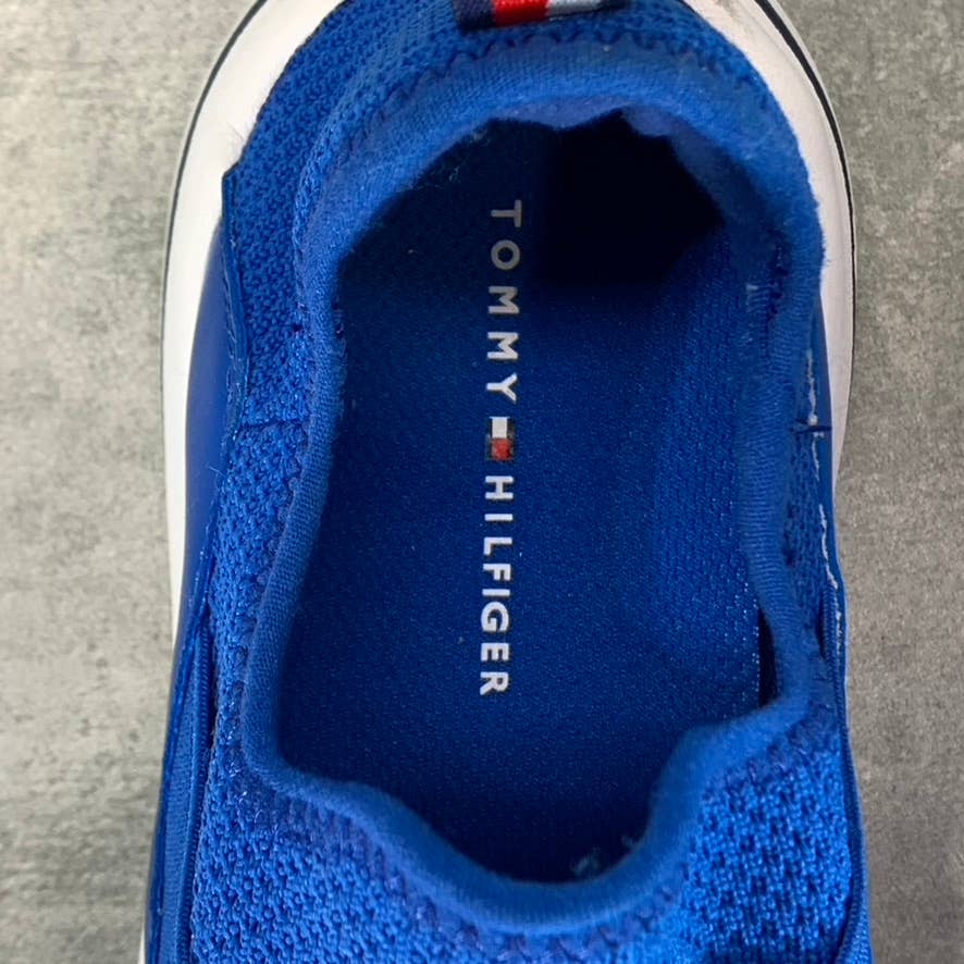TOMMY HILFIGER Women's Blue Mesh Fina Logo Slip-On Sneakers SZ 7.5