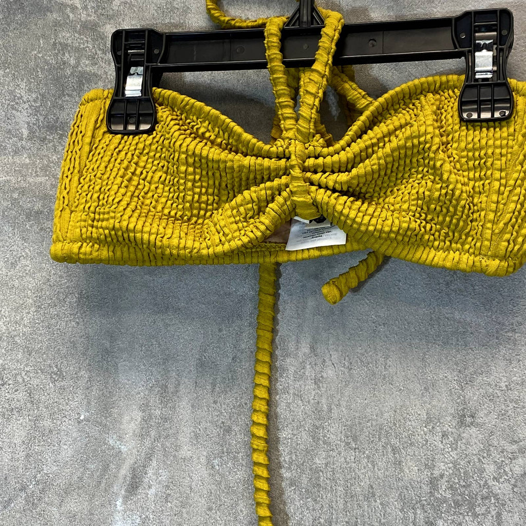 MADEWELL Women's Golden Meadow Second Wave Textured Bandeau Bikini Top SZ XXS