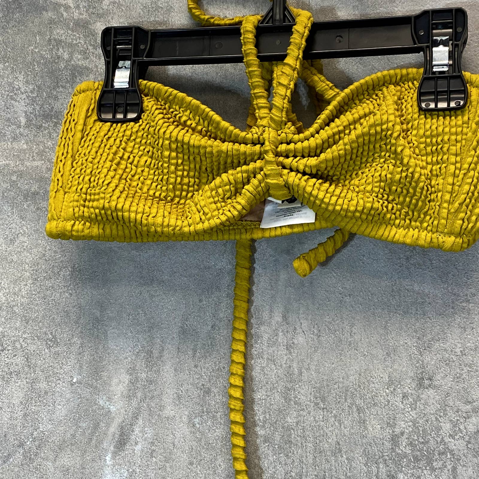 MADEWELL Women's Golden Meadow Second Wave Textured Bandeau Bikini Top SZ XXS