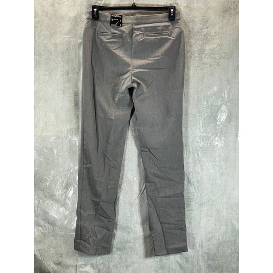 ALFANI Women's Pepper Grey Mid-Rise Modern Straight-Leg Pants SZ 6