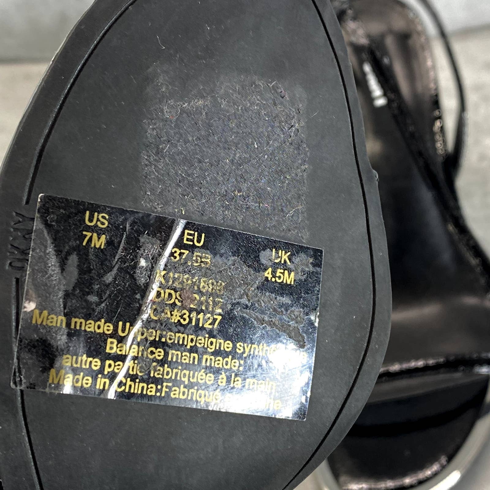 DKNY Women's Black Danielle Square-Toe Strappy Stiletto Dress Sandals SZ 7