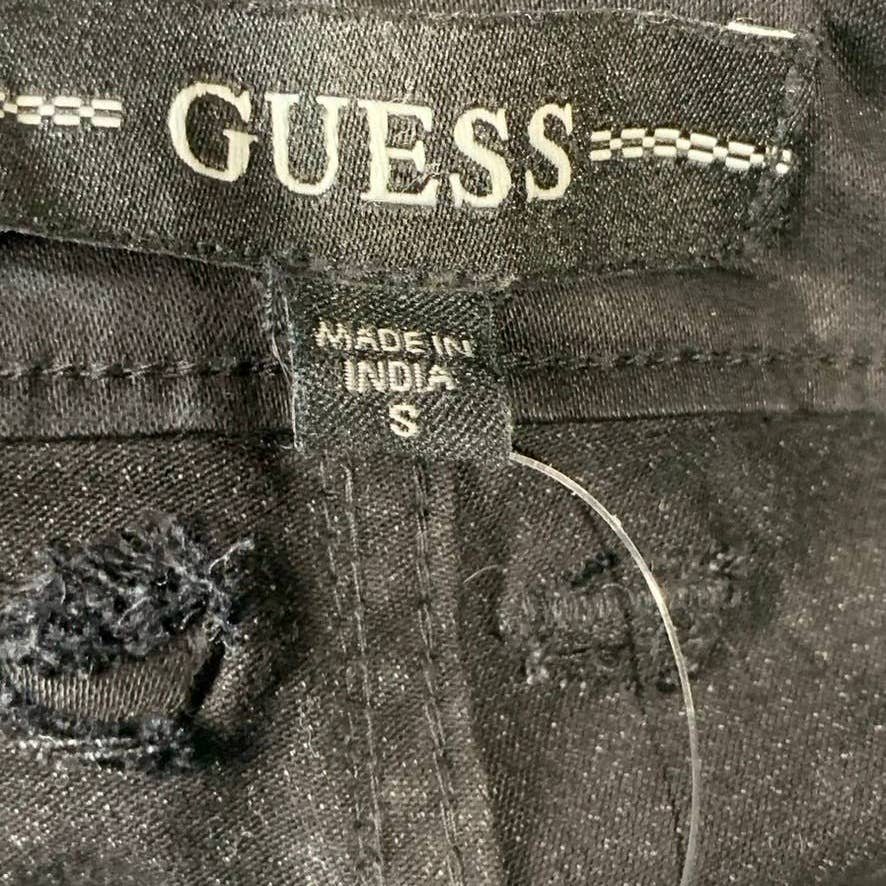 GUESS 1981 Women's Jet Black High-Rise Skinny Capri Jeans SZ S