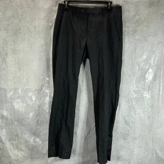 ALFANI Men's Solid Black Slim-Fit Stretch Suit Pants SZ 30X30