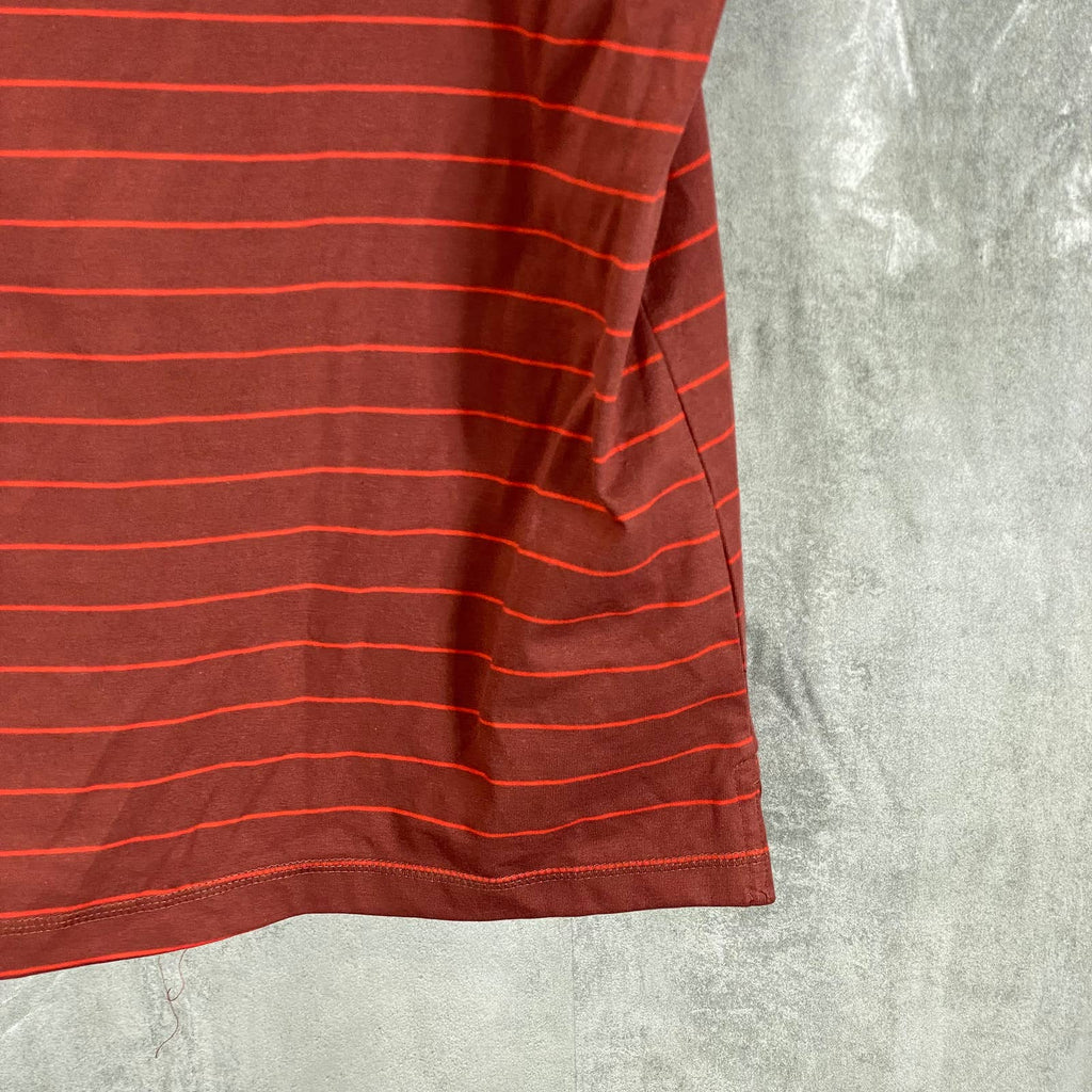 CALVIN KLEIN Men's Apple Butter Regular-Fit Smooth Cotton Stripe Polo SZ 2XL