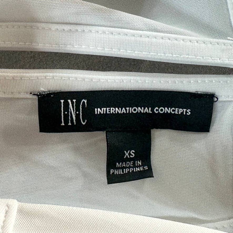 INC INTERNATIONAL CONCEPTS Women's Washed White Gathered Neck Halter Top SZ XS