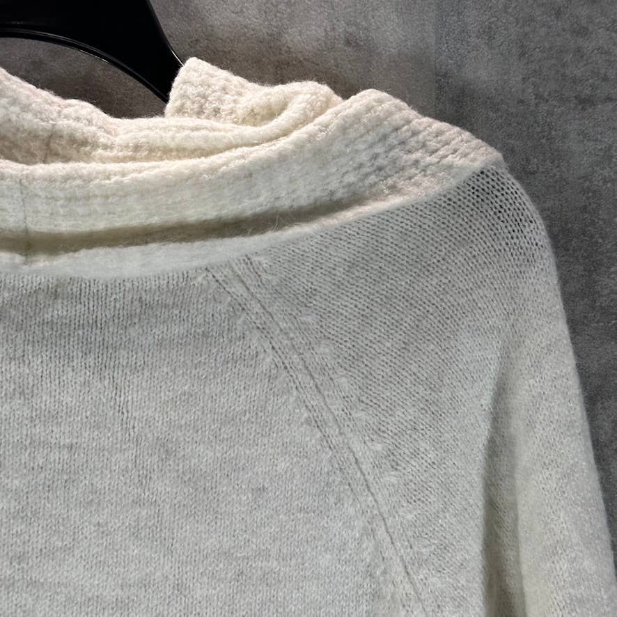STYLE & CO Women's Petite Fresh Cream Waffle-Knit Cowlneck Sweater SZ P/XL