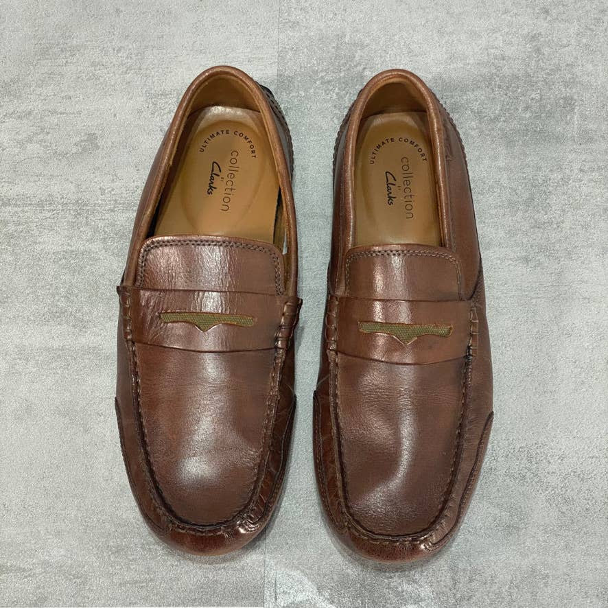 CLARKS Brown Ashmont Way Penny Drivers SZ 9.5