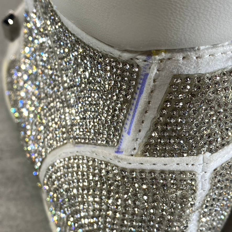 INC INTERNATIONAL CONCEPTS Women's Silver Rhinestone Debby Wedge Sneakers SZ 6.5
