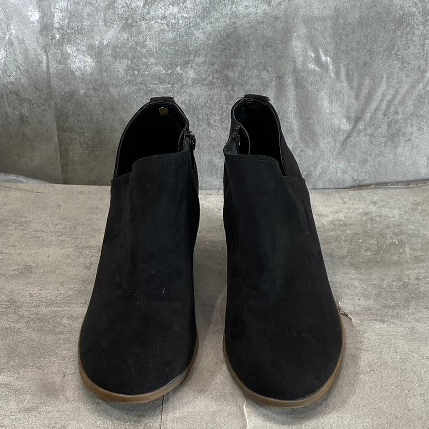 STYLE & CO Women's Black Felaa Asymmetrical Round-Toe Block-Heel Booties SZ 7